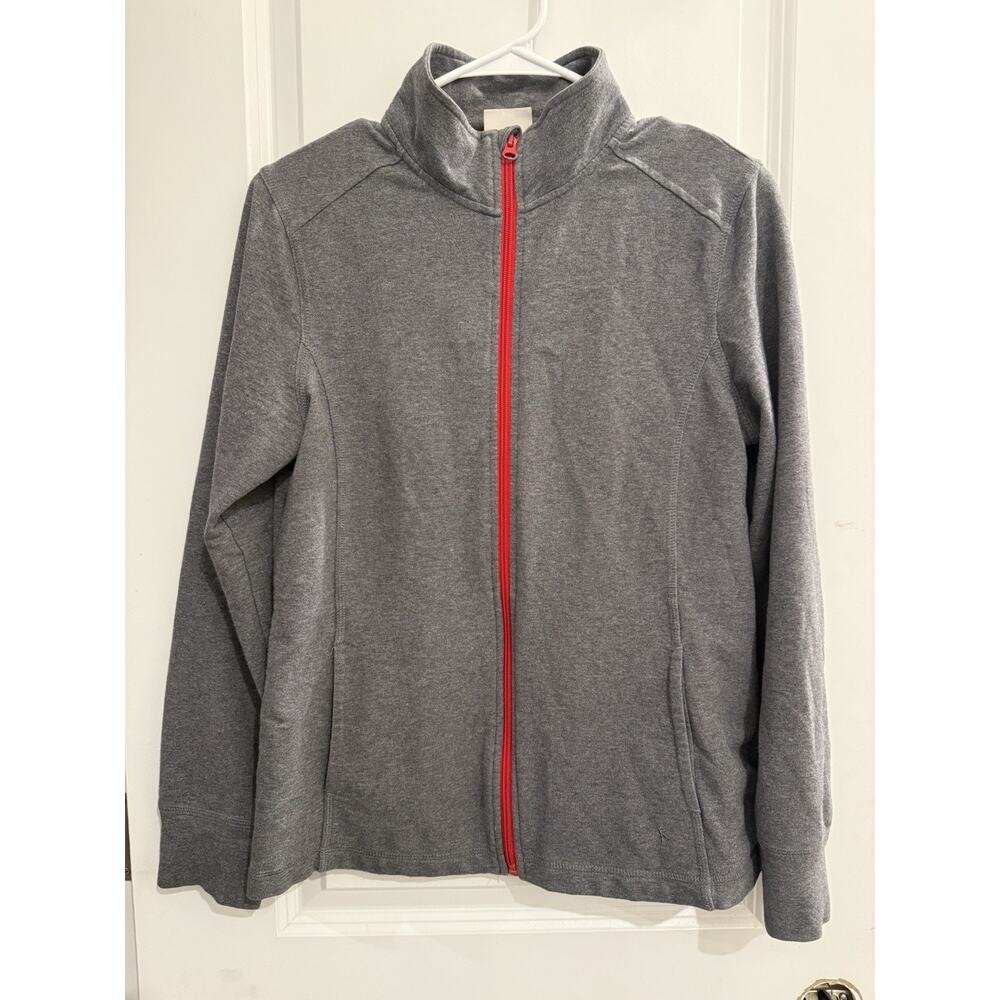 Danskin Now Gray and Hot Pink Zip-Up Jacket Women's Size Medium 8-10